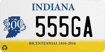 IN license plate 555GA