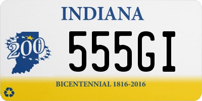 IN license plate 555GI