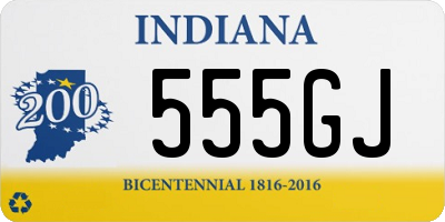 IN license plate 555GJ