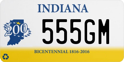 IN license plate 555GM