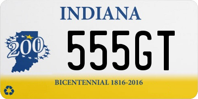 IN license plate 555GT