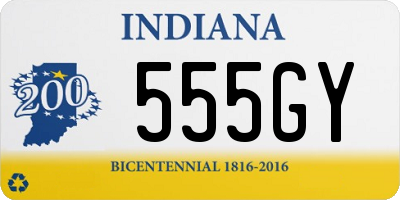 IN license plate 555GY