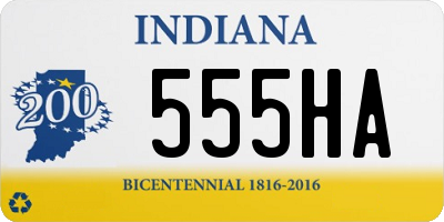 IN license plate 555HA