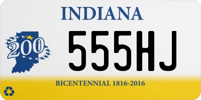 IN license plate 555HJ