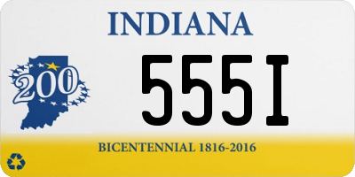 IN license plate 555I