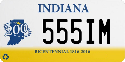 IN license plate 555IM