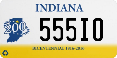 IN license plate 555IO