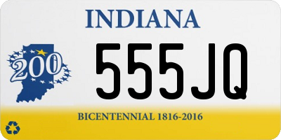 IN license plate 555JQ