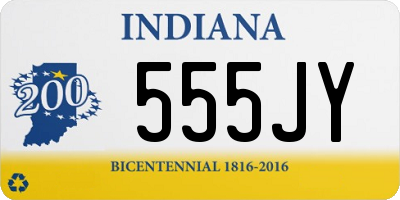 IN license plate 555JY