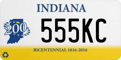 IN license plate 555KC