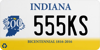 IN license plate 555KS