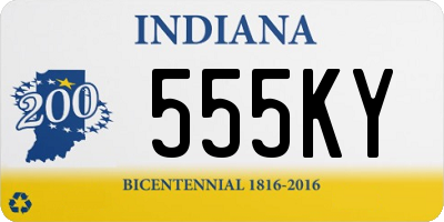 IN license plate 555KY