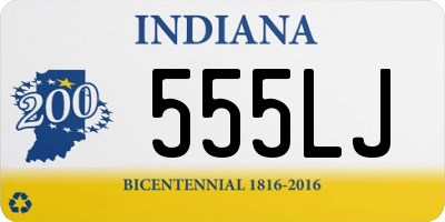 IN license plate 555LJ