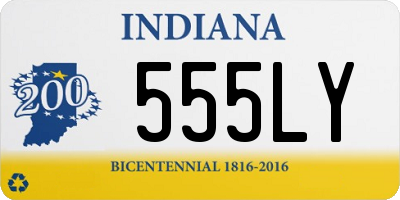 IN license plate 555LY