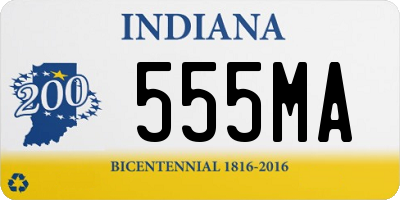 IN license plate 555MA