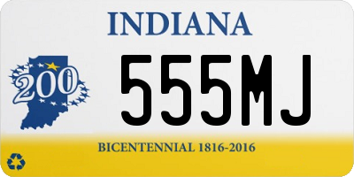 IN license plate 555MJ