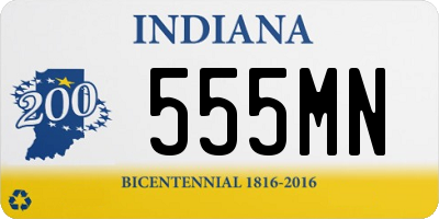 IN license plate 555MN