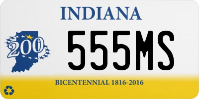 IN license plate 555MS