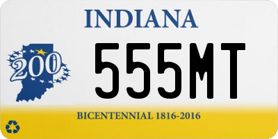 IN license plate 555MT