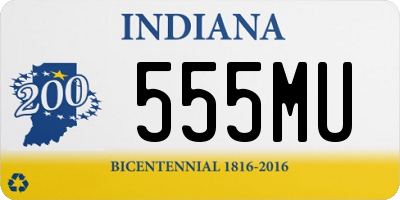 IN license plate 555MU