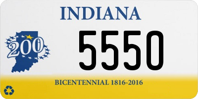 IN license plate 555O