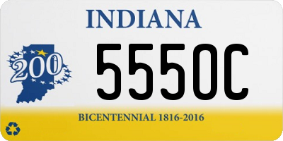 IN license plate 555OC