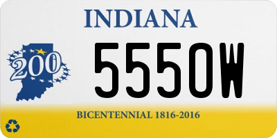 IN license plate 555OW