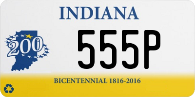 IN license plate 555P