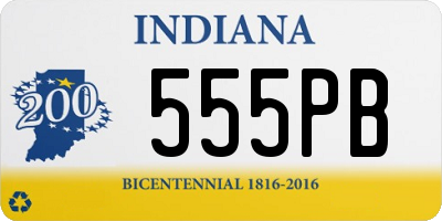 IN license plate 555PB
