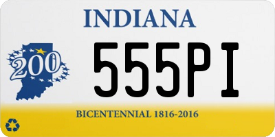 IN license plate 555PI