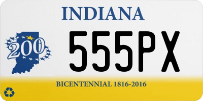 IN license plate 555PX