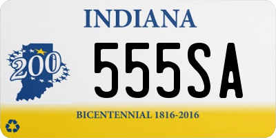 IN license plate 555SA