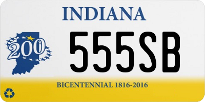 IN license plate 555SB