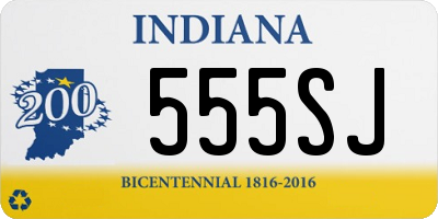 IN license plate 555SJ