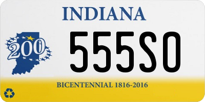 IN license plate 555SO