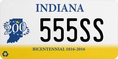 IN license plate 555SS