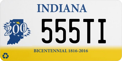 IN license plate 555TI