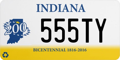 IN license plate 555TY