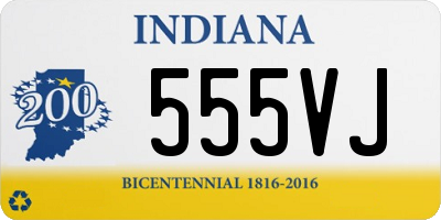 IN license plate 555VJ