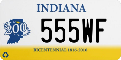 IN license plate 555WF