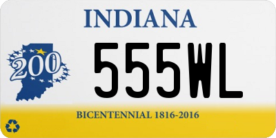 IN license plate 555WL