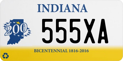 IN license plate 555XA