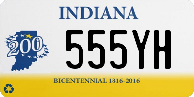 IN license plate 555YH