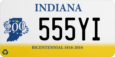 IN license plate 555YI