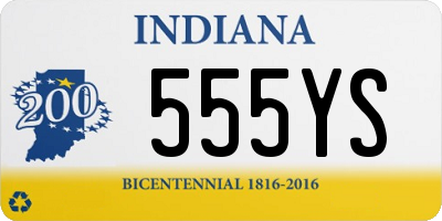 IN license plate 555YS