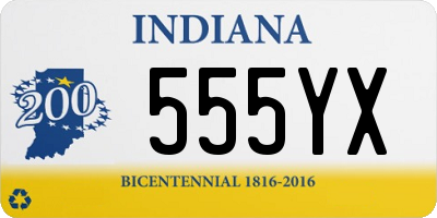 IN license plate 555YX