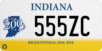 IN license plate 555ZC