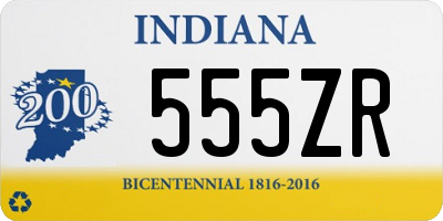 IN license plate 555ZR