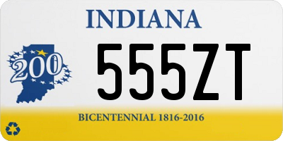 IN license plate 555ZT