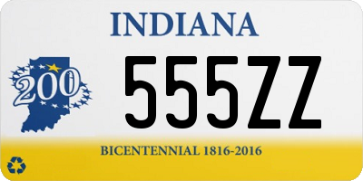 IN license plate 555ZZ